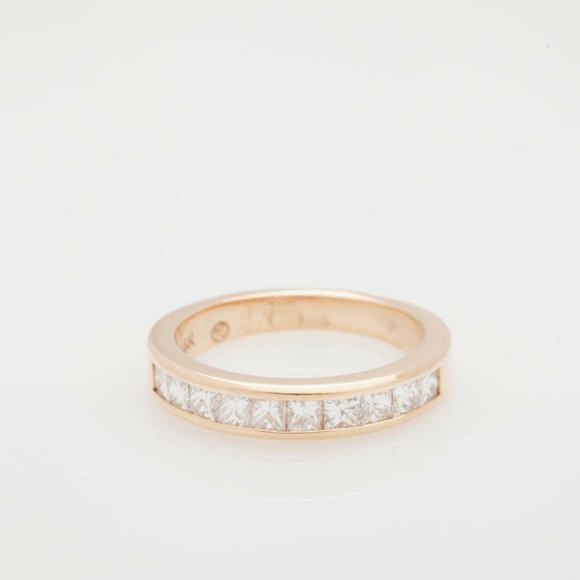 Jewelry - 1 CT PRINCESS CUT 14K WEDDING BAND!!